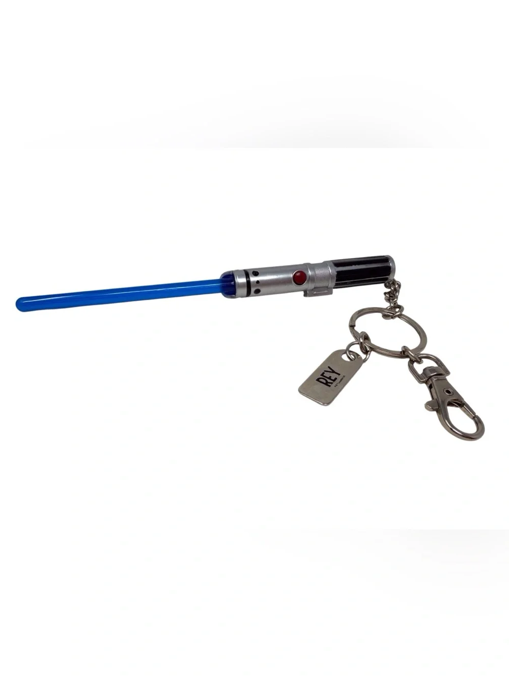 Disney Parks Star Wars Rey Blue light up Lightsaber Keychain Anakin Lightsaber